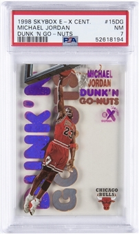 1998-99 SkyBox E-X Century "Dunk N Go-Nuts" #15DG Michael Jordan - PSA NM 7